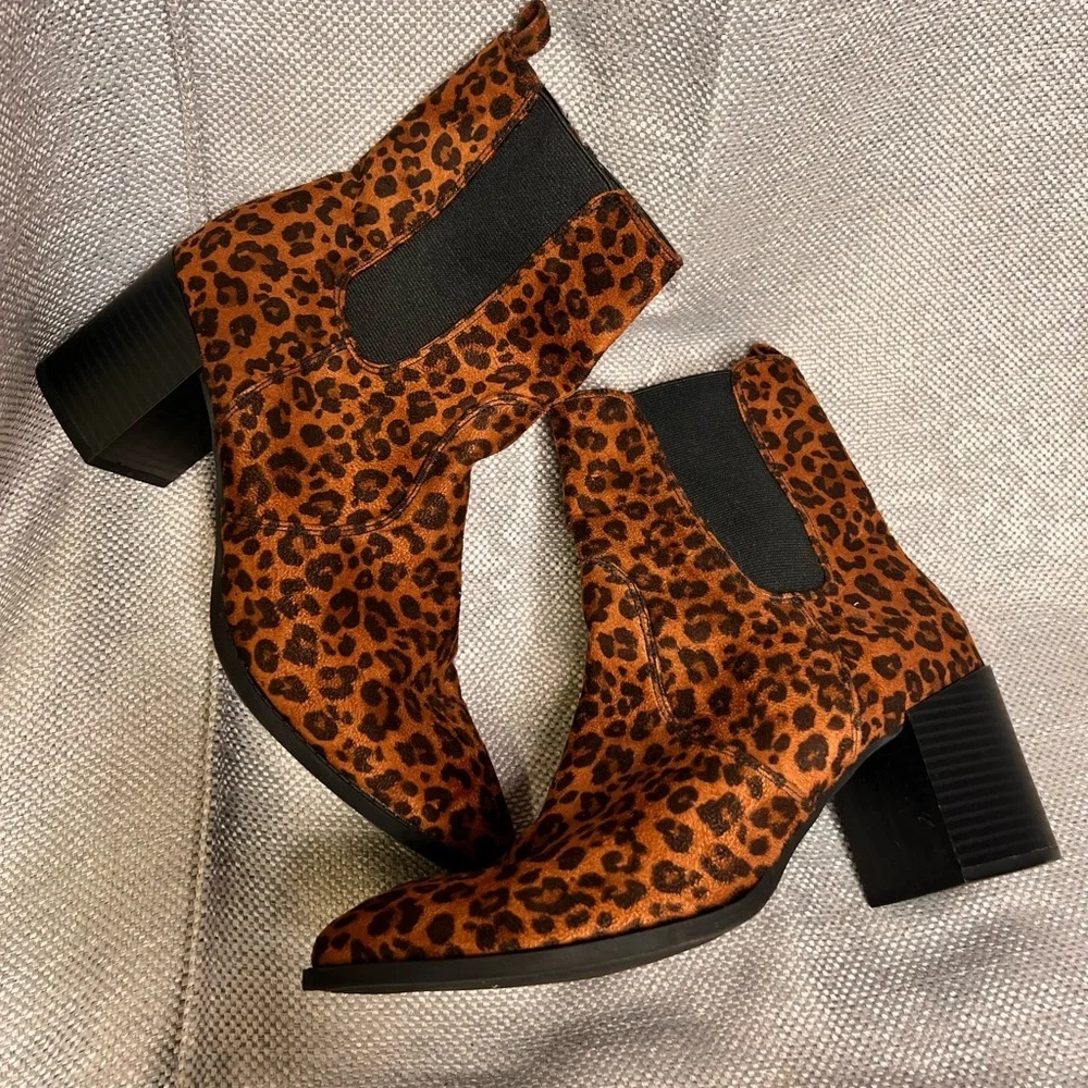 Express Animal Print Ankle Boots
